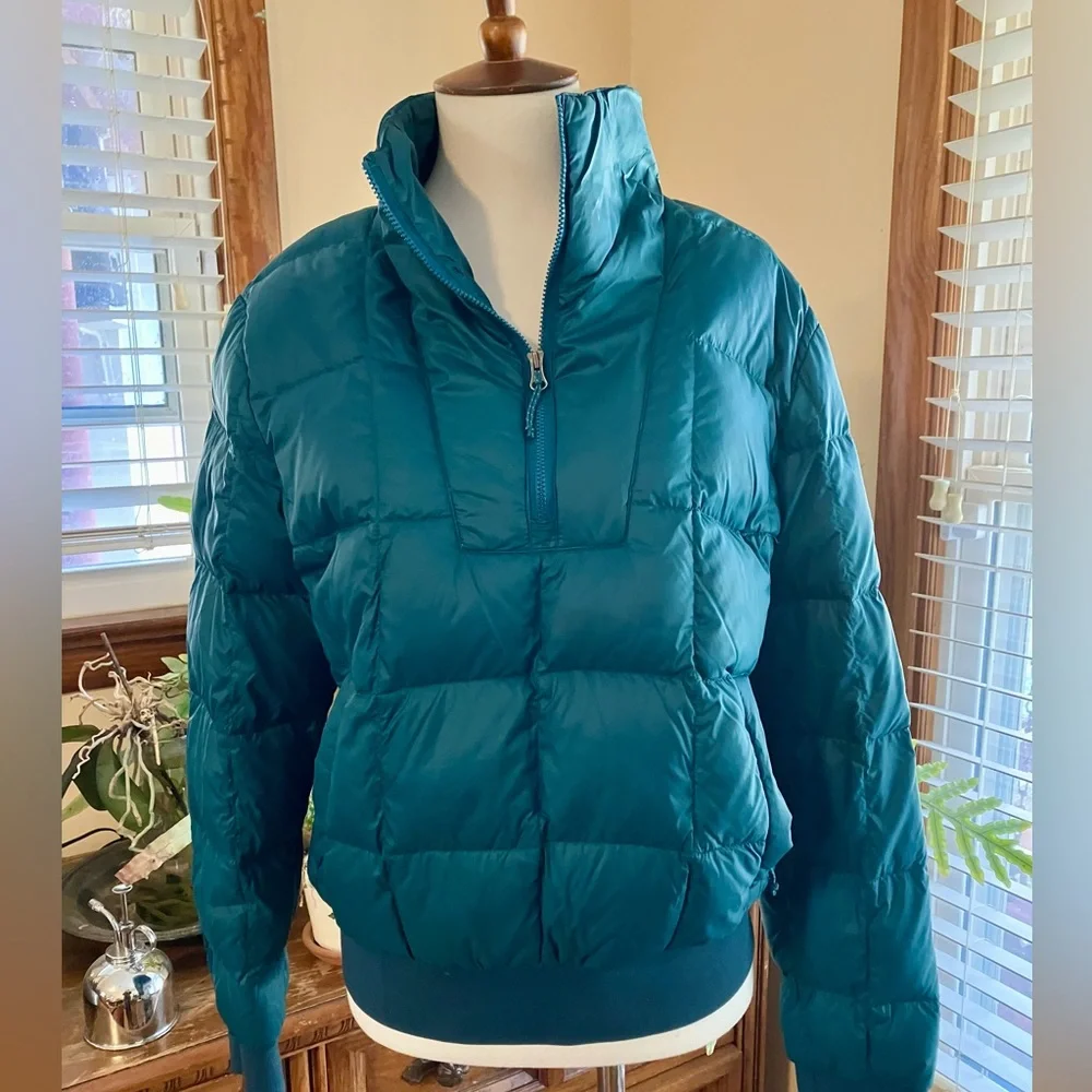 Eddie Bauer Down Pullover Teal W’s Medium - Picture 1 of 5